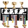 Wall Mounted Display Rack with Hooks for Awards and Certificates JH26120