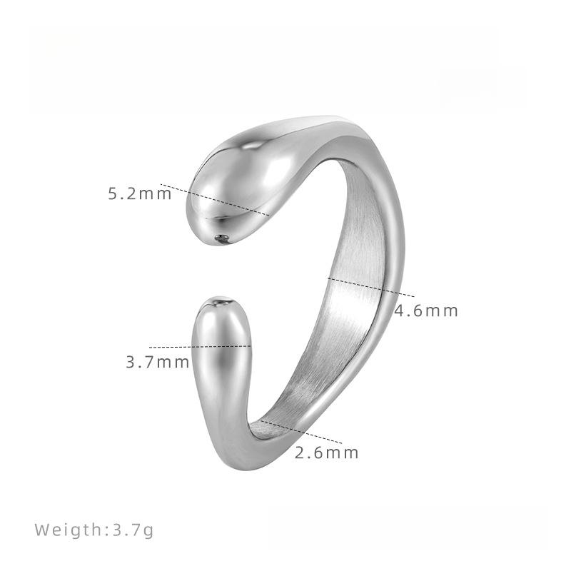 

Кольцо с нерегулярным геометрическим отверстием, нишевое простое и универсальное женское кольцо, бижутерия из электролитически покрытой титановой стали 9