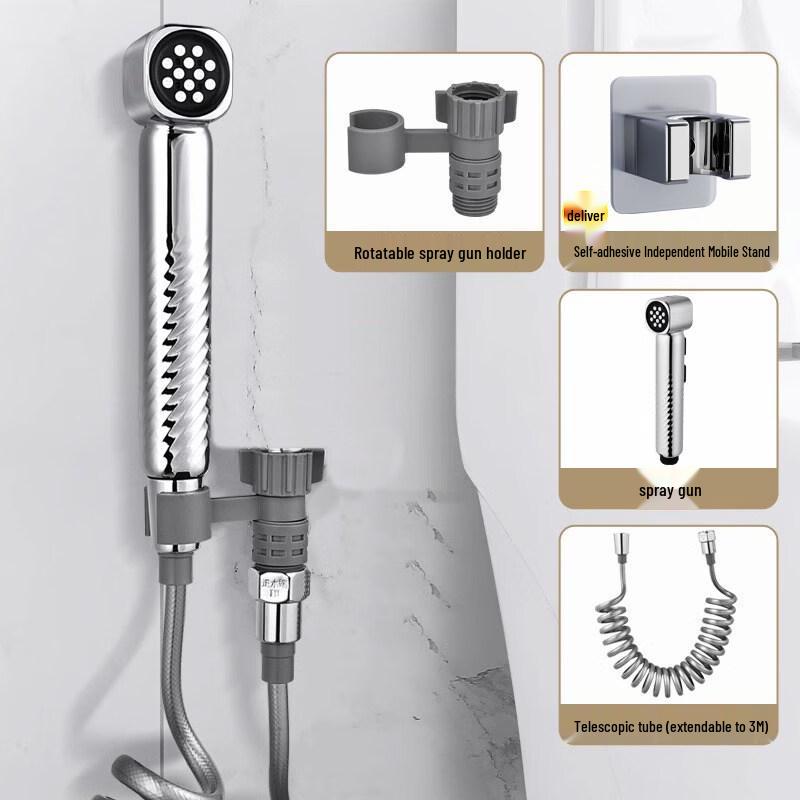 TLXT Cream Style Stainless Steel Bidet Spray Gun Set