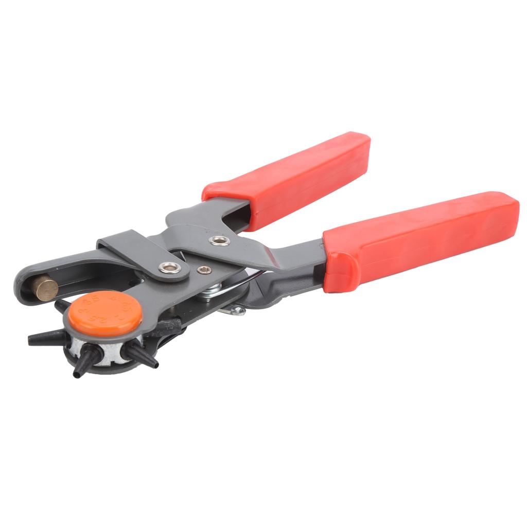 Leather Hole Punch MultiFunction 6 Round Holes Punching Pliers Manual Belt Clamping Tool
