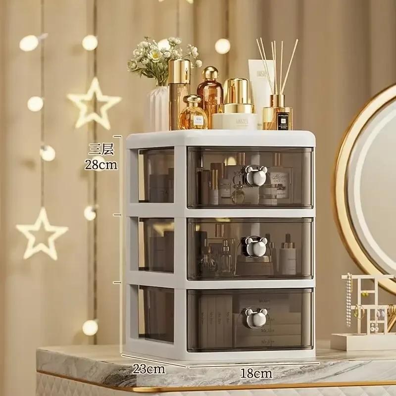 Dustproof Drawer Storage Box Stackable Desktop Office Desk Box Cosmetic Stationery Supplies Debris Storage Rack Organizer Tool