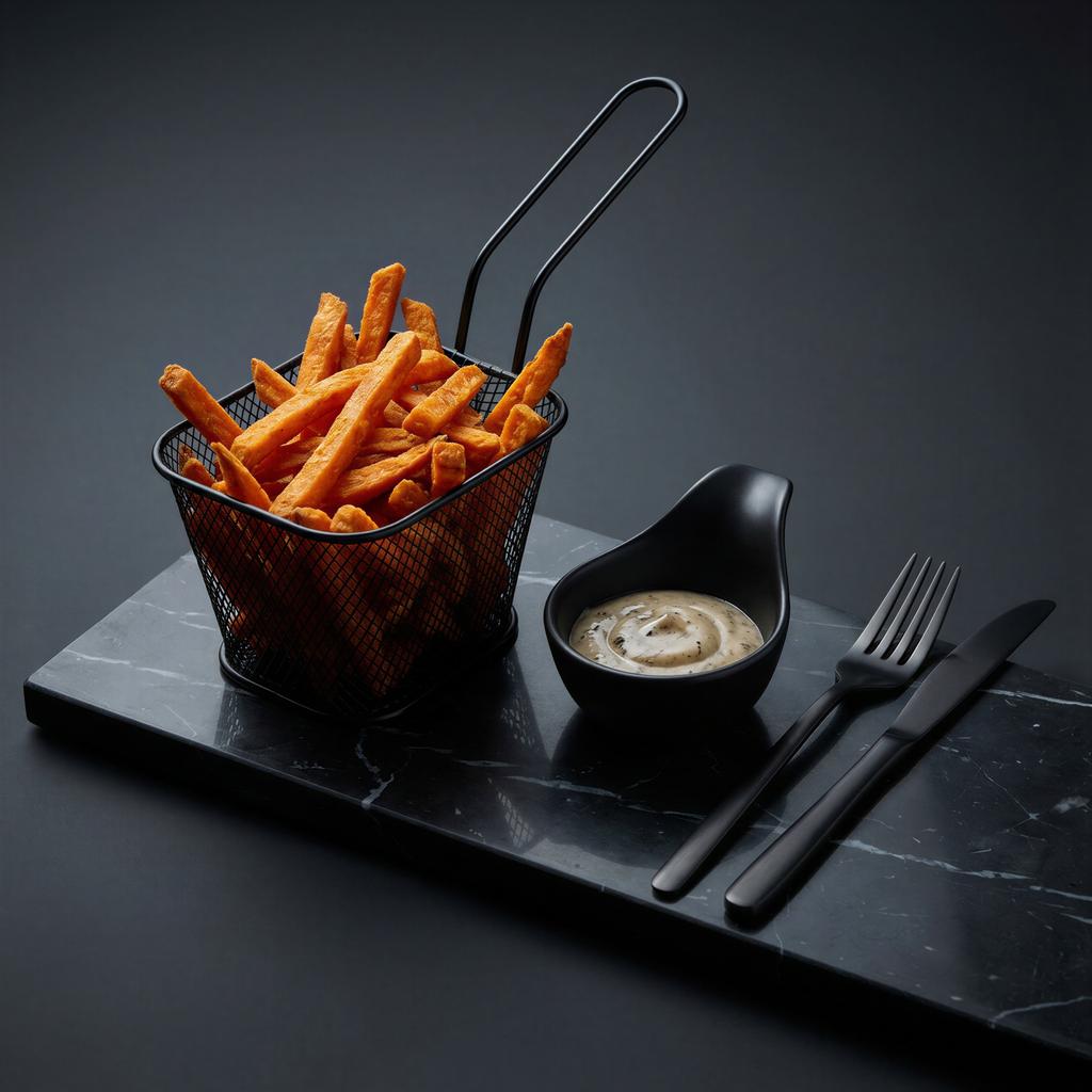 Steel Fries Basket Black 350 Ml Painted For Serving 18×10.5×6.5