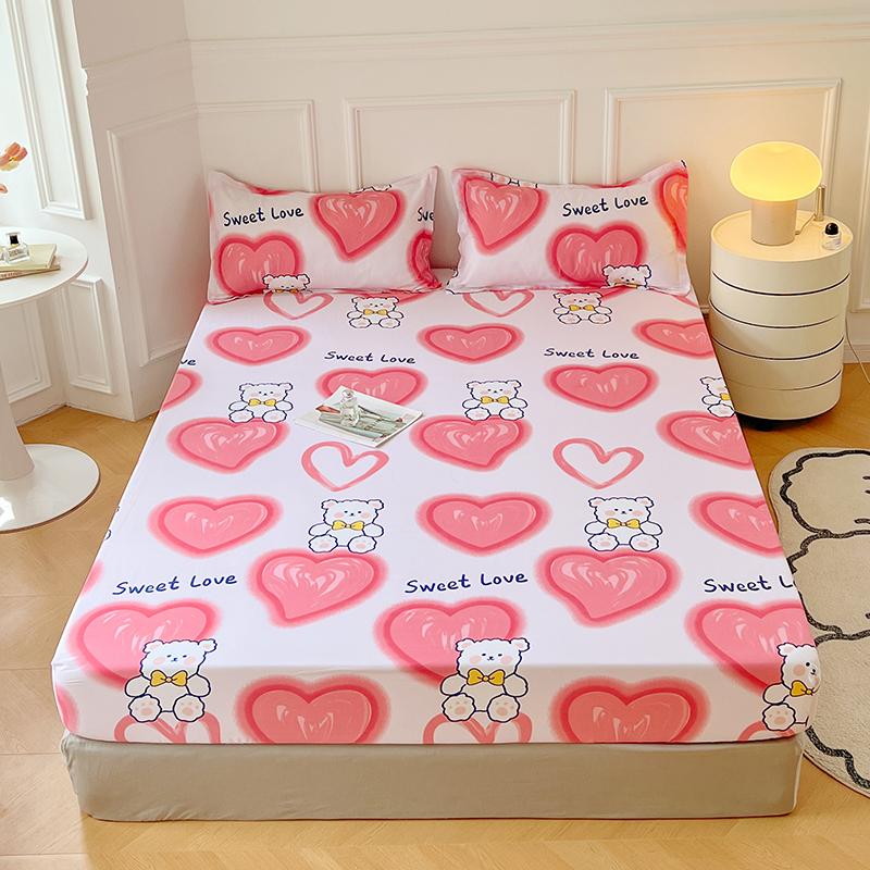 Queen Bonenjoy Size Fitted Bed Sheet With Elastic Band King Size Bed Cover Floral Style Sabanas Cama 150 Sheets No Pillowcase