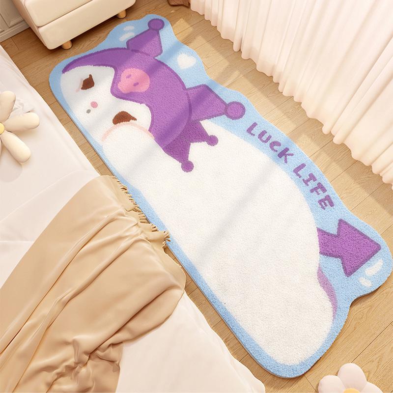 Hello Kitty Girly Bedroom Rug - Cute Cartoon Bedside Mat for Children's Room Carpet