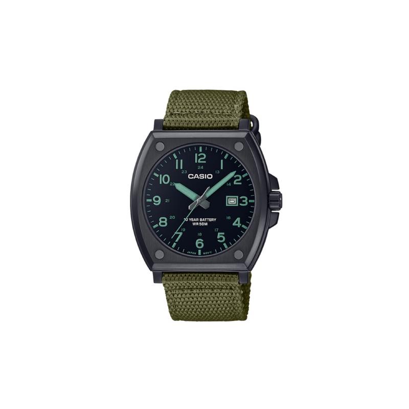 

Casio CASIOSTANDARD series 50 meters waterproof quartz movement fabric strap Japanese and Korean watch men s watch black dial MTP-E715C-3AVDF чорний