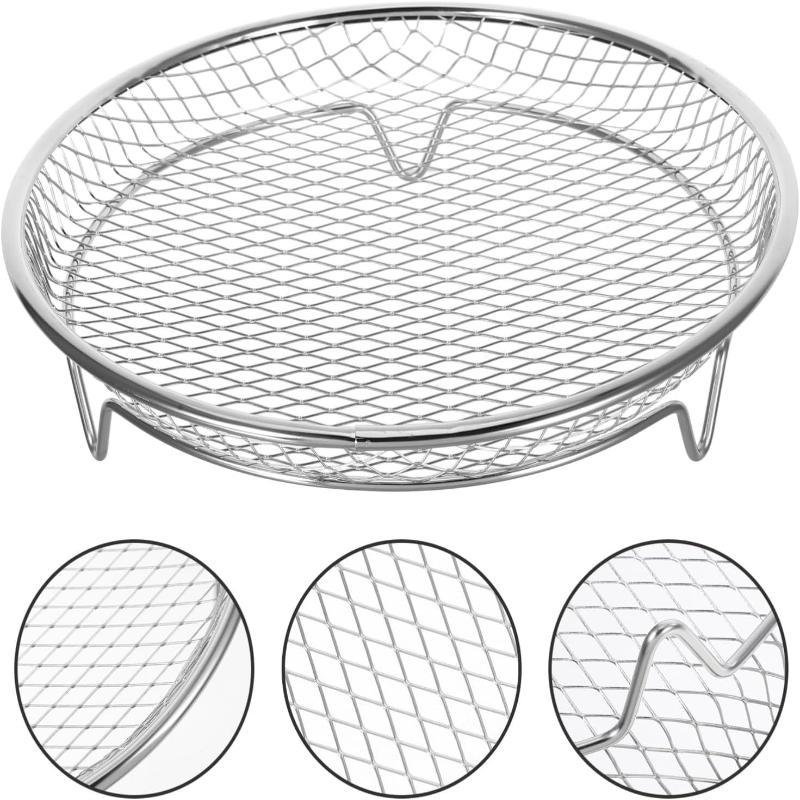 Air Fryer Grille Suitable For Air Fryers Oven Grill Stainless Steel Stackable Grill Kitchen Utensils Cook Multiple Foods