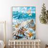 5d DIY Diamond Painting Cross Stitch Sea Water Shells Pearls Flowers Diamond Embroidery Mosaic Full Round Drill Home Decor