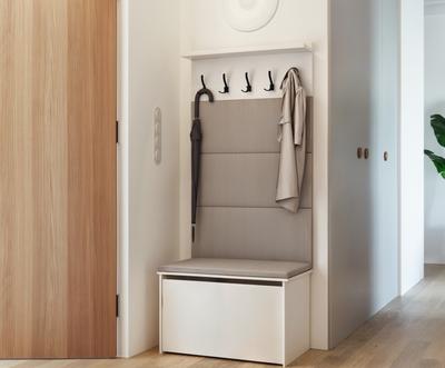 Schuhschrank mit Sitzbank und Kleiderbügel ANDY