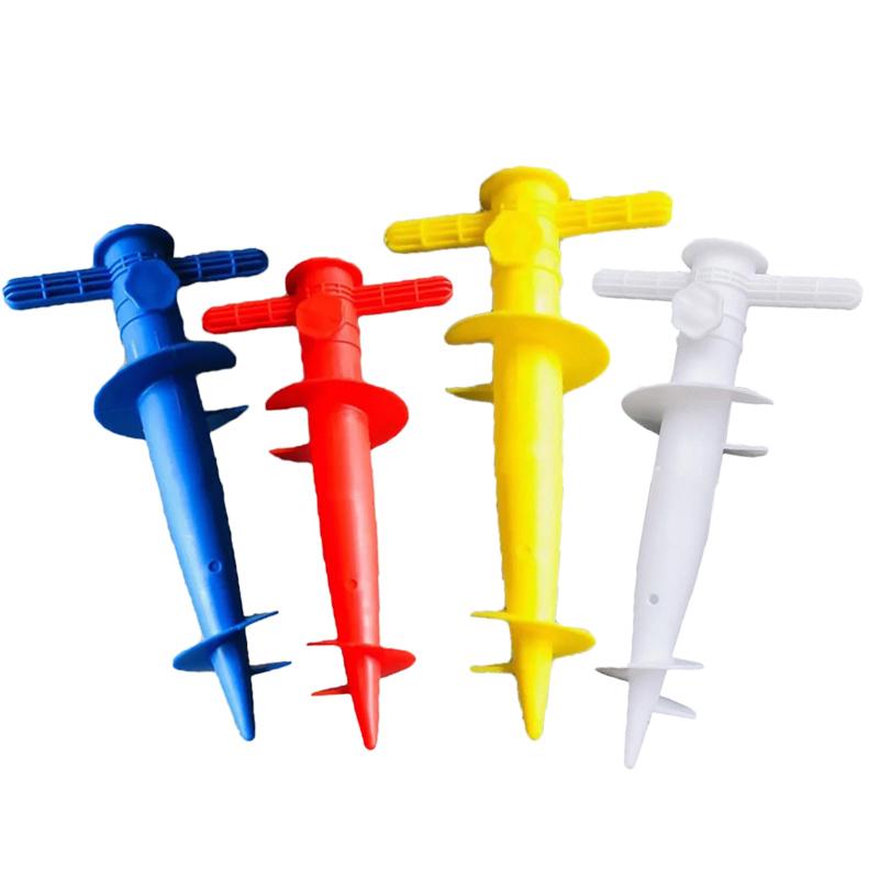 5PC Umbrella Base Adjustable Plastic Sun Beach Patio Sand Ground Fixing Tools Anchor Stand Spike Auger Keep Holder Garden Access