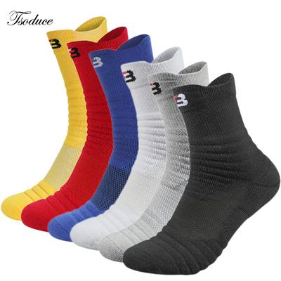 Herren Sportsocken Stoßdämpfende Polsterung Frottee Basketball Radfahren Laufen Wandern Tennissocken für Damen Baumwolle Größe 31-48