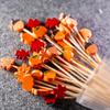 WTEMPO Elegant Fall Party Decorations Pumpkin & Maple Leaf & Acorn Designs Skewers for Thanksgiving Day Halloween Harvest Parties Festive Party