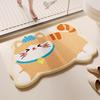Cartoon Puppy Imitation Cashmere Floor Mat: Absorbent, Insulating Door Mat for Shower Room