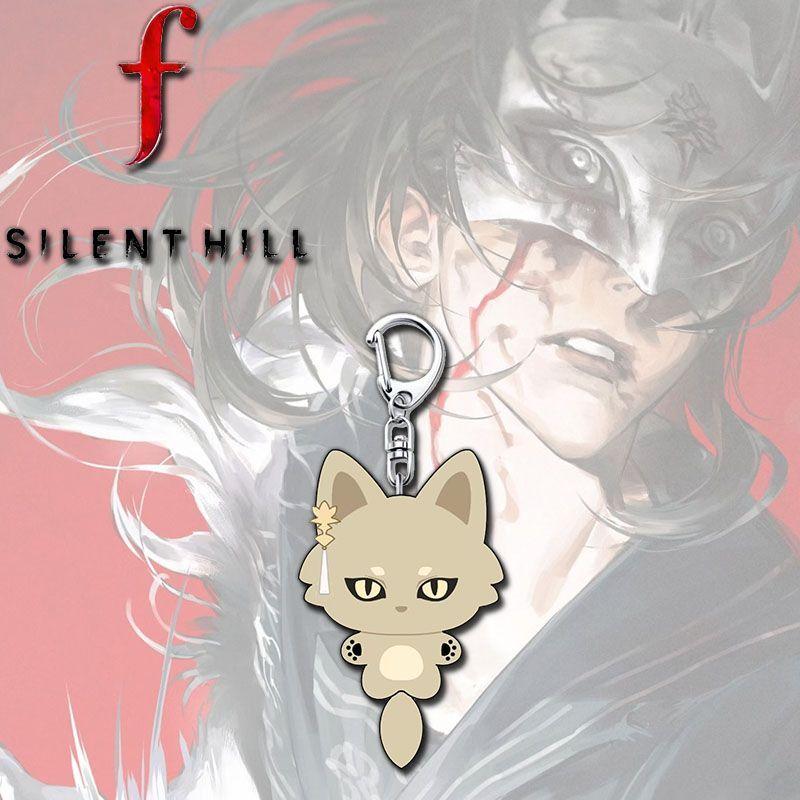 

Game SILENT HILL f Shimizu Hinako Fox Mask Cosplay Keychain Kawaii Acrylic Keyring Key Chain Bag Ornament Decoration Party Props