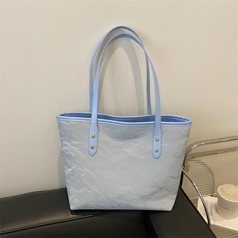 Skládací taška tote dámská velkokapacitní taška na dojíždění volnočasová taška přes rameno taška do třídy pro vysokoškoláky