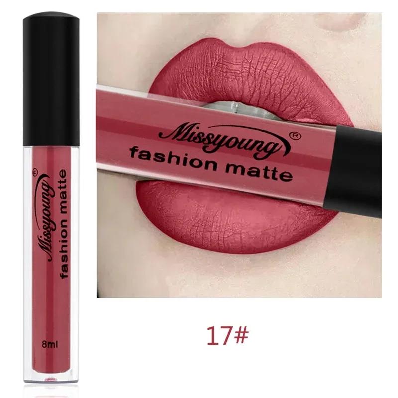 Make-up Lippenstift Matte Lippenstift Bruin Nude Chocolade Vloeibare Lippenstift Lipgloss Mat Batom brown