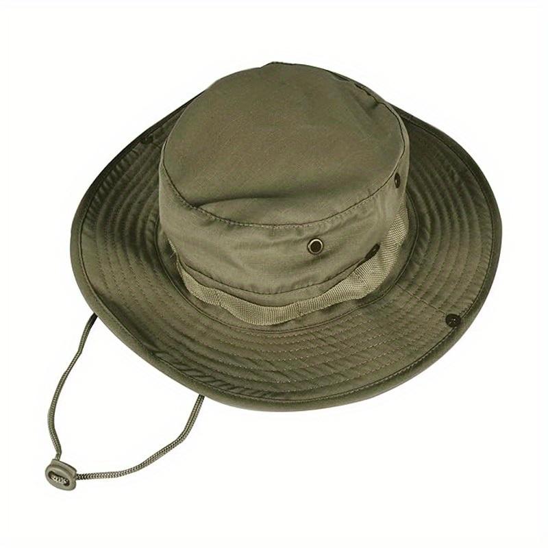 

Summer Sun Hat Breathable Anti-UV Sunshade Hiking Fishing Cap Outdoor Foldable Wide Brim Mountaineering Unisex Travel Cap армія зелений колір
