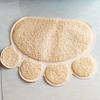 Cat Litter Mat Cat-Paw Shaped Trapping Litter Mat Water Resistant Less Waste