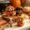 Puppy Bead Art Project Halloween Dog Set, DIY 4 Beaded Figurines, 3D Creative Hobby Sets Craft Kit for Adults Teens, Holiday Decoration Handmade Gift