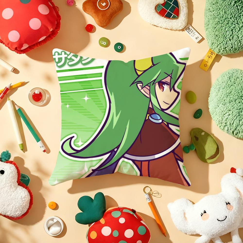 Game P-Puyo P-Pop F-Fever Anime Sig Pillow Case Plush Fabric Soft Double-Sided Printed Sofa Warm Winter Home Gift Cushion Cover