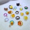 Second Gen Turquoise Amber Ring: Nine-Tailed Fox & Little Bear Wealth-Attracting Trendy Fashion Jewelry