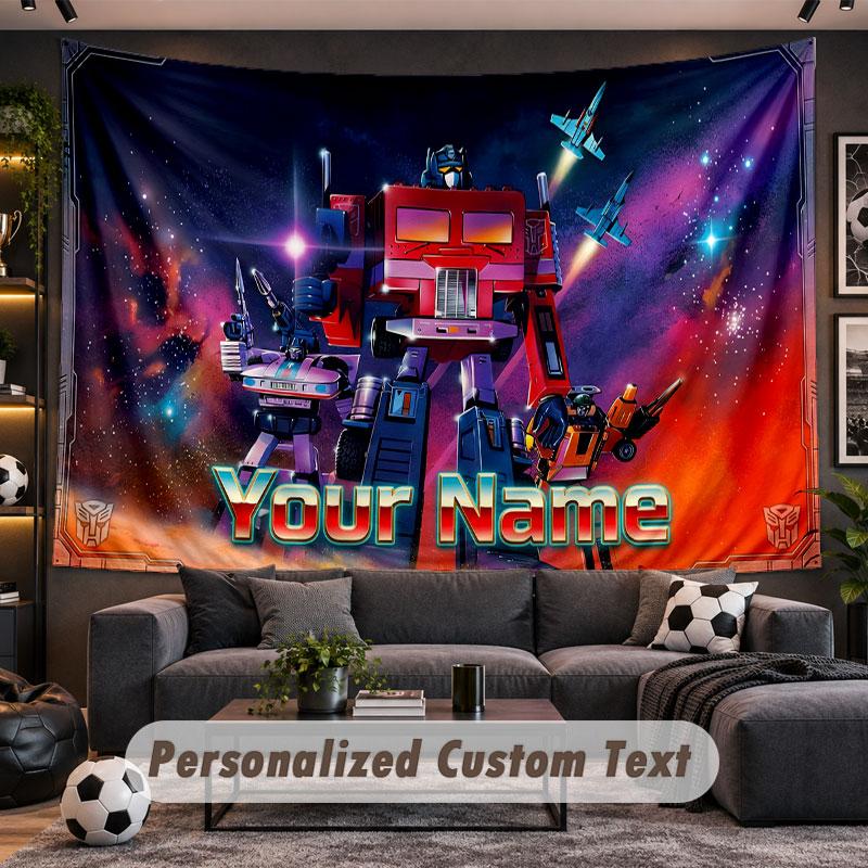 Wall Hanging Tapestry Custom NameTransformers Pattern Personalized Printed Fabric Wall Decor