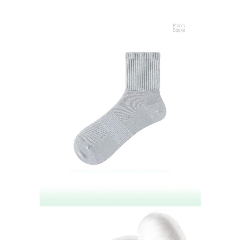 Men's Silk Stockings - Mid-calf Mesh Thin Socks Suitable for Spring and Summer, with Anti-odor, Antibacterial and Sweat-absorbing Properties.