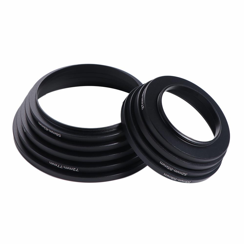 9pcs Filter Ring Adapter Set Camera Ring Adapter 37-82mm Lens Adapter Filter  Lens Hood