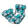 Inflatable Large Fabric-Covered Pool Float Loung Chairs Plant Pattern Blow up Pool Water Chairs for Summer Party Lake Beach
