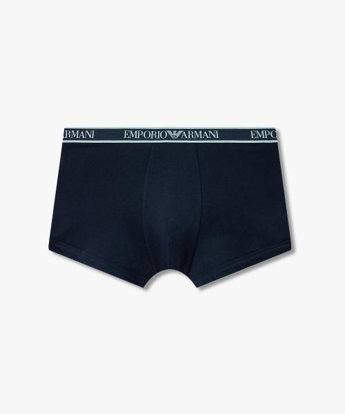 

[Emporio Armani Underwear] Мужские хлопковые боксеры с цветными полосками 0816112166 [Отправка из Кореи] 100% Оригинал Navy - S