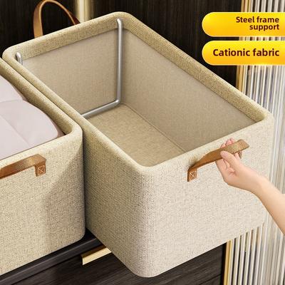 Scatole Pieghevoli per Conservare i Vestiti, Contenitori in Tessuto con Struttura in Acciaio, Organizer per Armadio e Contenitori Sottoletto per Vestiti, Coperte, Giocattoli