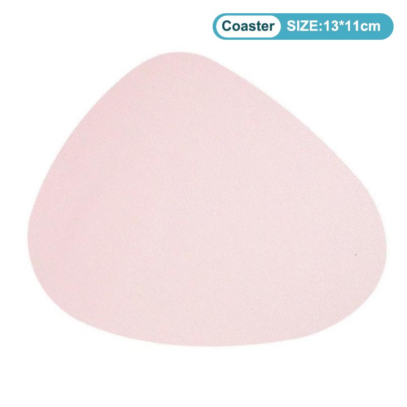 Double-Sided Pu Leather Placemat Teacup Coasters Waterproof And Oil-Proof Table Mats Western Restaurant Heat-Insulating Mats