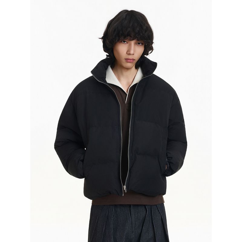 Blaexit American Retro Cleanfit Short Cotton Jacket Men's Thickened Winter Fleece-Lined Warm Cotton Coat