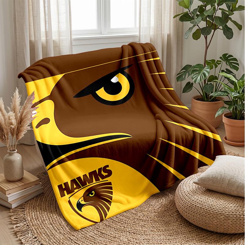 Harv Time FootballPrinted Flannel Blanket Cozy Skin-Friendly Warm Throw for Couch Bed Indoor Daily Use