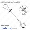 Adjustable Steel Wire Rope Safety Lanyard with Locking Snap Hook for Fall Protection and Sound System Suspension, 1.5-4mm.