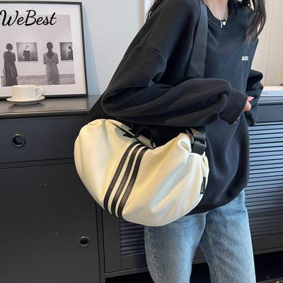 Handtasche aus Oxford-Gewebe Knödeltasche Sommer Freizeit Schultertasche Große Kapazität Freizeit Fitness Umhängetasche