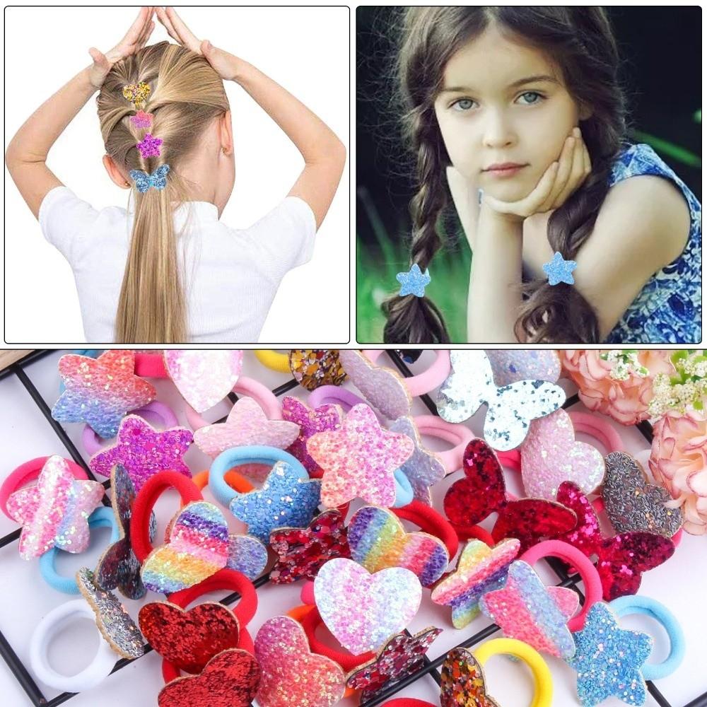 10pcs High Elastic Hair Rubber Bands Rope Butterfly Ponytail Holder Girl Hair Accessories