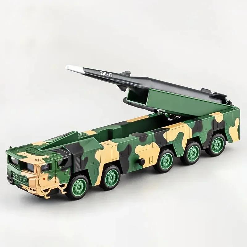 

1:50 Масштаб Игрушечная модель ракетной установки DF-17 Литой металлический автомобиль со звуком и светом Симуляция Военные миниатюрные модели Коллекция Подарок Мальчику зелёный