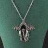 Collar con Colgante Ataúd de Murciélago Declaración Cadena de Cuello Ajustable Gótico Joyería de Aleación Envejecida Para Mujeres Hombres