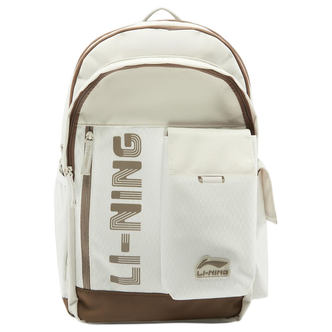 

New LiNing Polyester Backpack Unisex Silver Birch Gray ABSV187-2 31.0*13.0*46.0CM