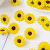 100Pcs 4Cm Artificial Sunflowers Scrapbook Christmas for Home Wedding Birthday Decortion Garden Diy Candy Box Bridal Accessories