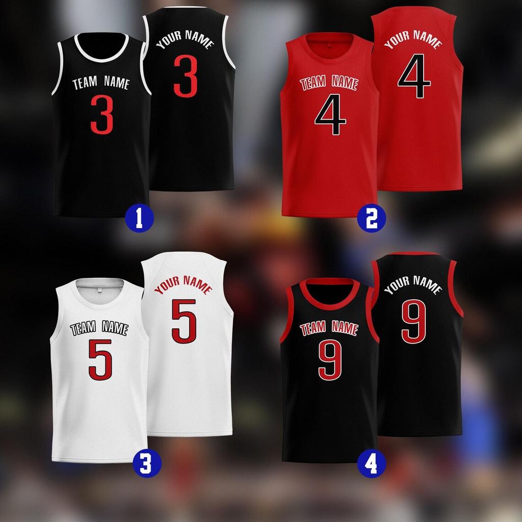 Personalized Basketball Uniform Custom Diy Team Name Number Quick Dry Sports Tank Top For Men Women Street And Daily Tranning