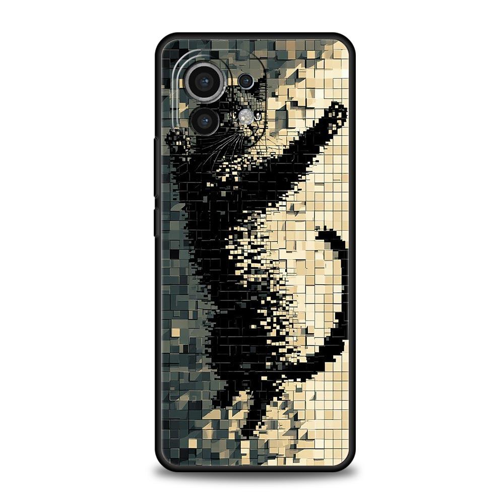 Cute Cat Phone Case Cover for Xiaomi Mi 17 15 14 13 12 11 Ultra 15T 14T 13T 12T 11T Pro Lite 5G Soft TPU Shell Fundas Capas Bags