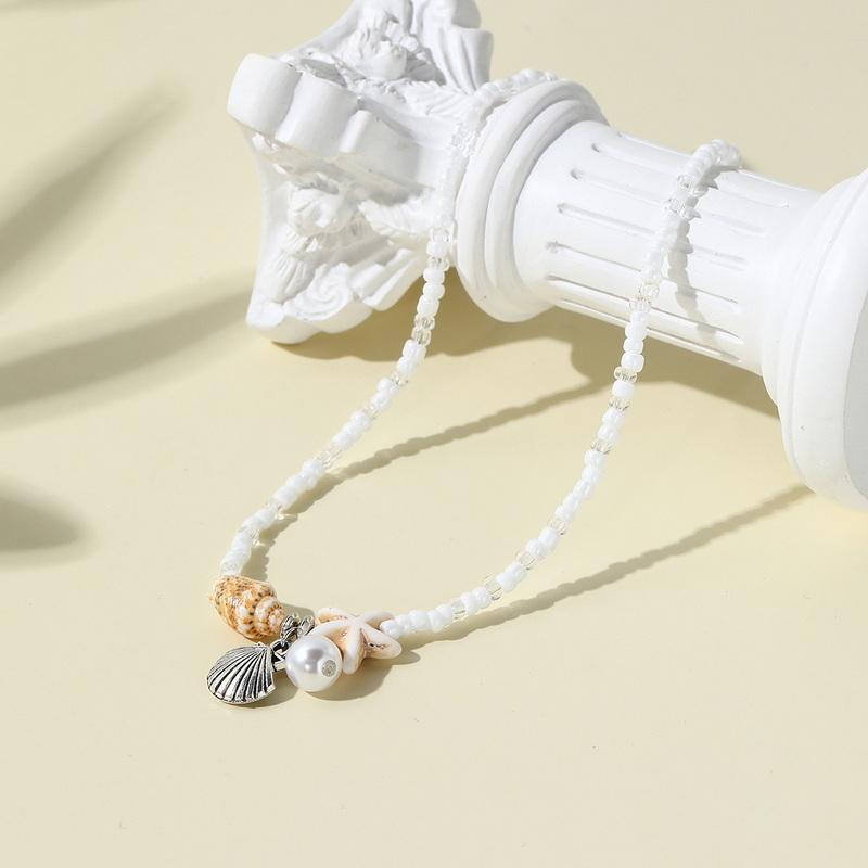 

New Fashion Conch Shell Beads Necklace for Women Bohemian Starfish Pendant Necklace Spring Summer Beach Jewelry Accessories