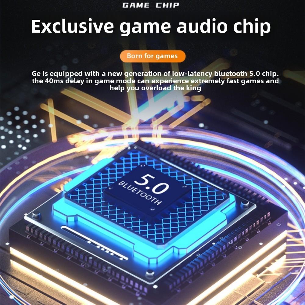 High Sound Quality 0 Delay Game Hanging Neck Power Display Ultra Long Life Sports Headphones