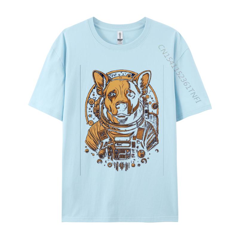 Lancashire Heeler Dog Astronaut Tshirt NEW YEAR DAY Cotton T Shirt Printed Large Size T Shirt Harajuku