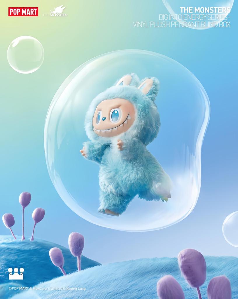POP MART Лабубу 3.0. брелок серия big into energy - коллекционная игрушка (одна коробка или 6 рандомных)