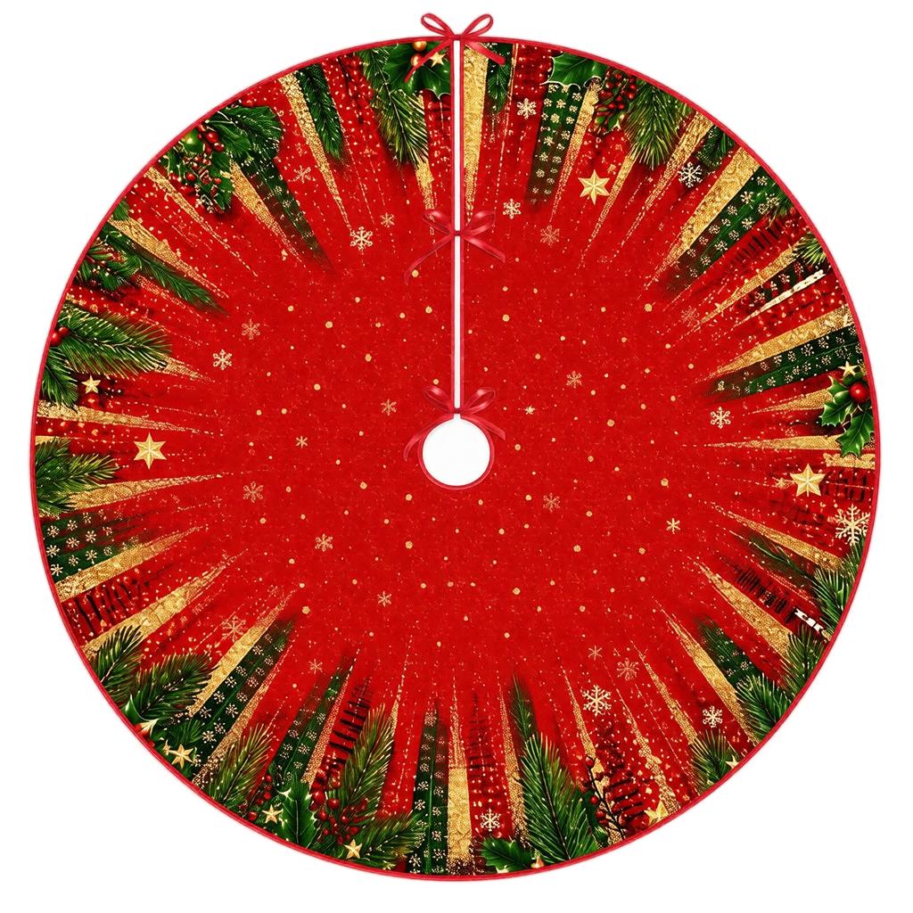 Christmas Tree Skirt for Holiday Home Party Decoration - Festive Christmas Tree Base Cover