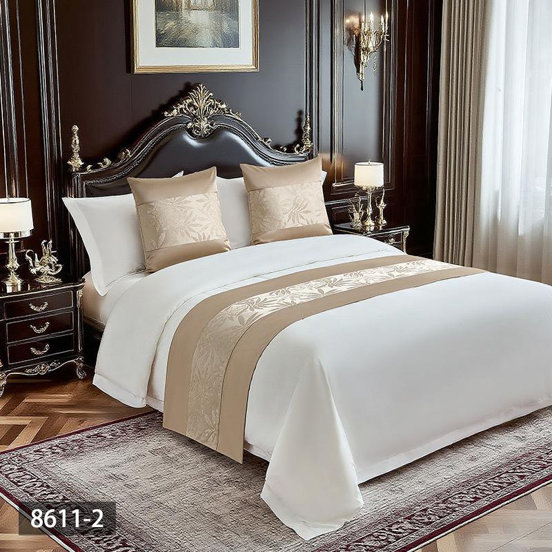 Fashionable and Minimalist Bedspread Hotel and Guesthouse Bedding Patchwork Bed Cover Decorative Strip High-count High-density Light Luxury Bed Skirt