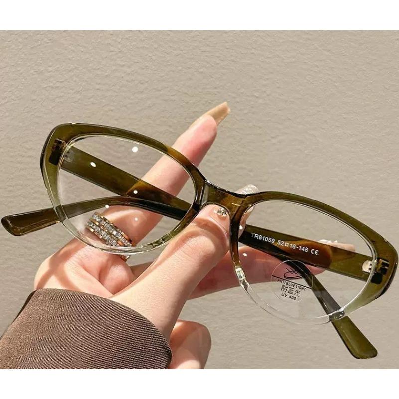 Ladies Near Sight Eyeglasses Fashion Cat Eye Frame Myopia Glasses Anti-blue Light Optical Prescription Minus Eyewear 0 To -4.0