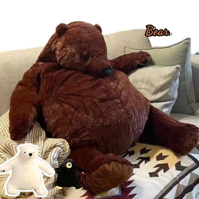 Cute Creative Giant Simulation Bear Toy Plush Stuffed Dolls Lifelike Home Sofa Decoration High Quality Kids Girls Birthday Gifts